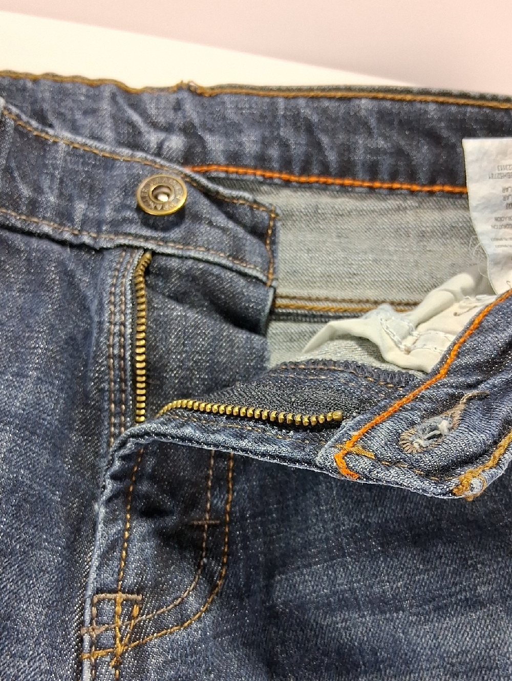 Boys Wrangler Jeans Size 12 Regular Dark Blue Straight-Leg Adjustable Waist - Picture 5 of 7